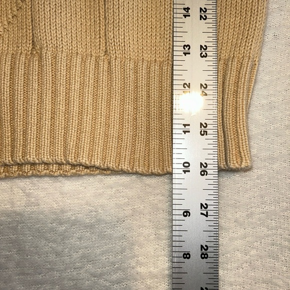 GANT Men's Size XLCable Knit Crewneck Pullover Sweater soft yellow - Picture 12 of 14